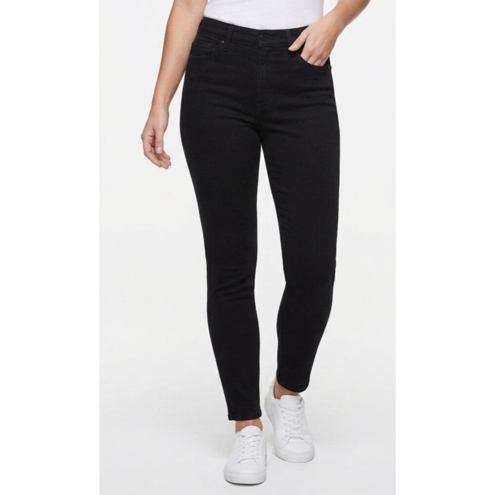 Good American Good Legs Skinny Jeans Size 2 / 26 Black High Waist EUC GAGL